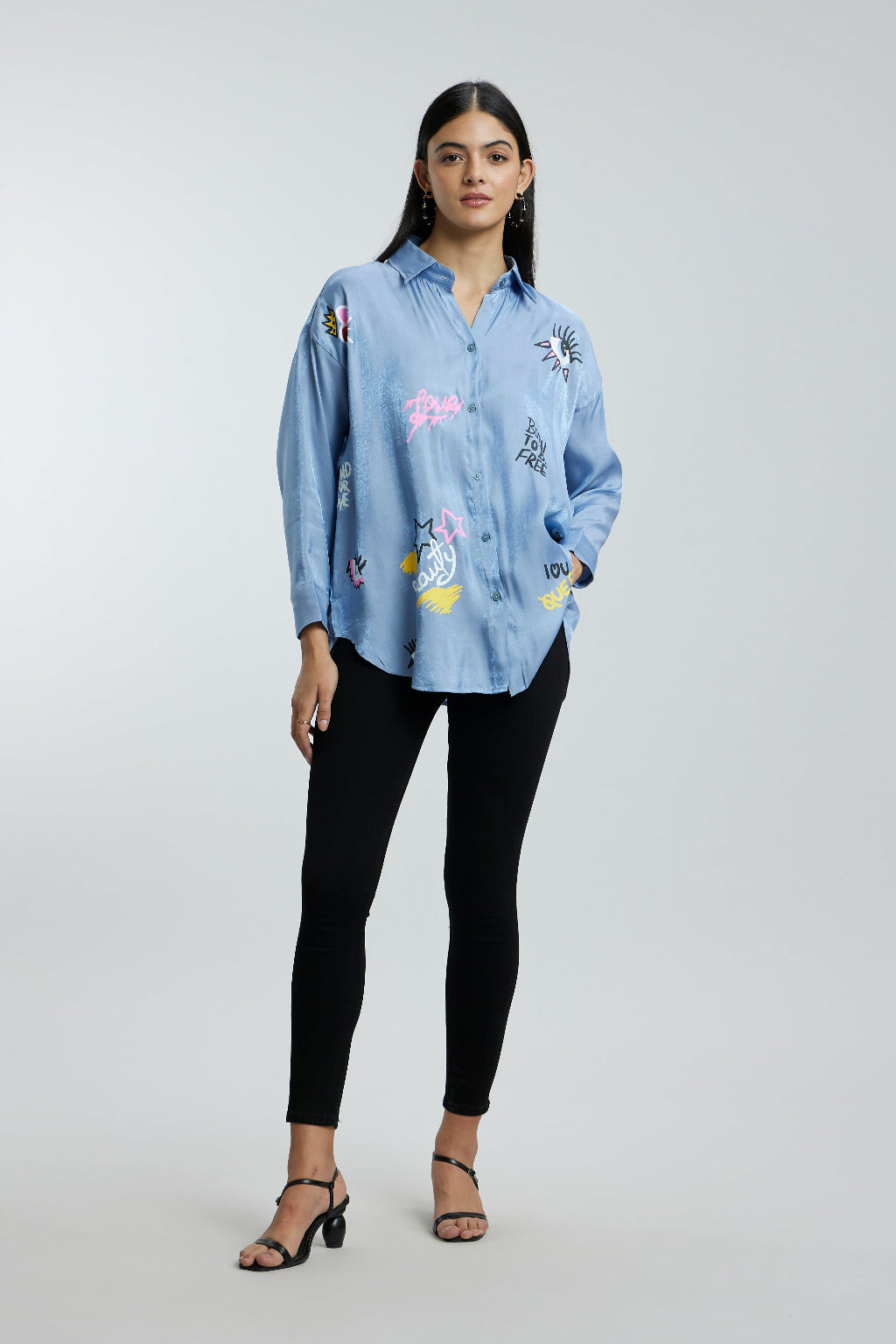 Fun Words Satin Shirt