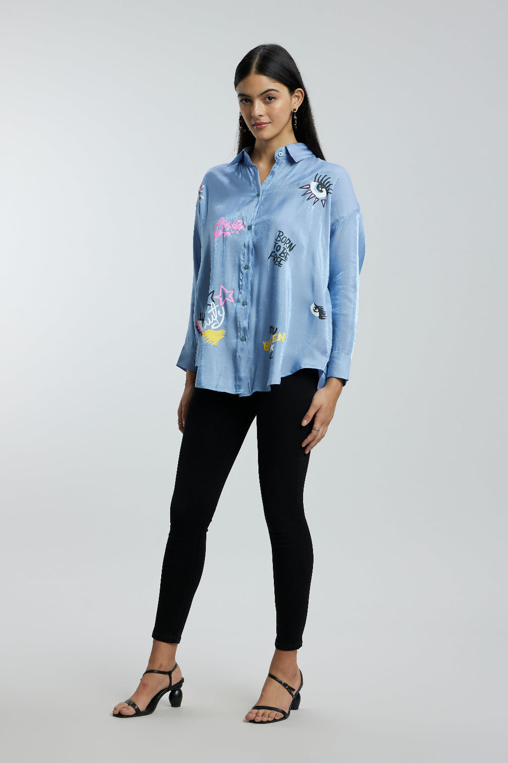 Fun Words Satin Shirt