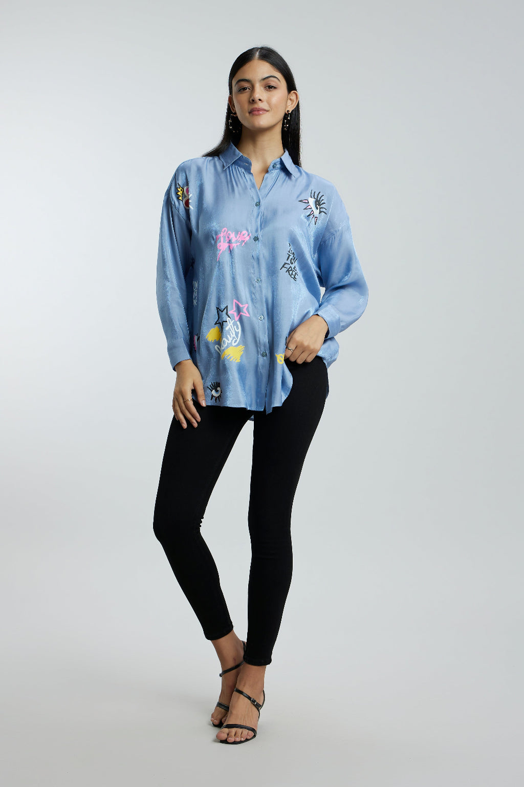 Fun Words Satin Shirt