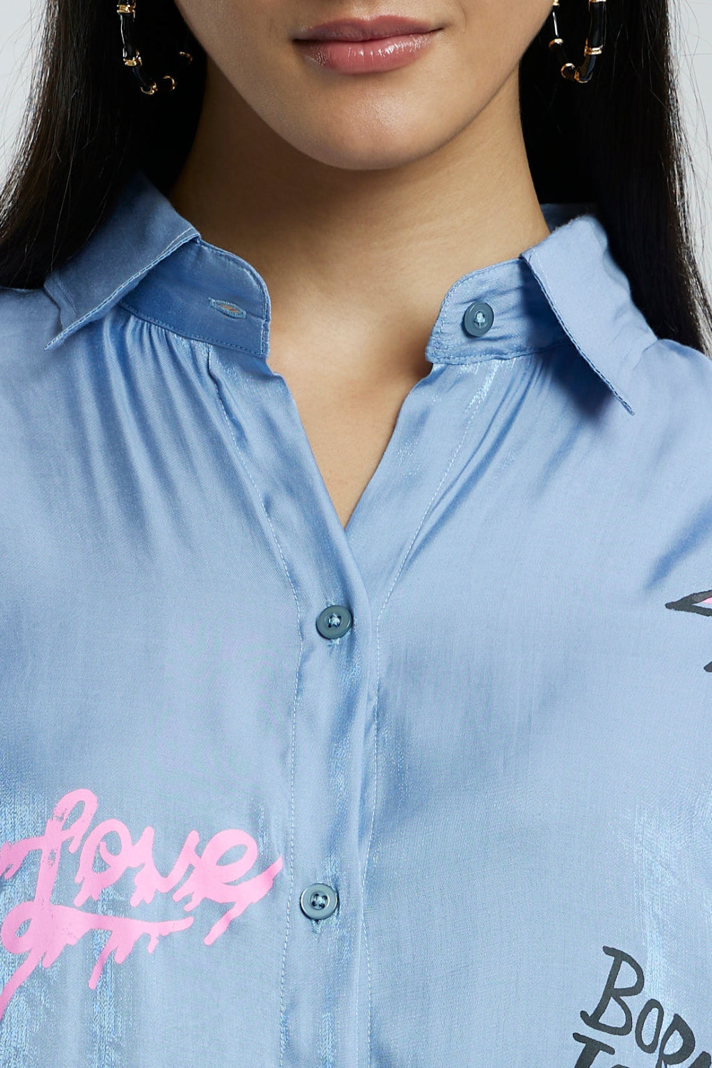 Fun Words Satin Shirt