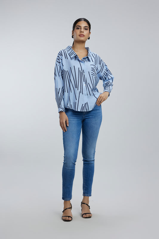2 Sided Collar Button Shirt