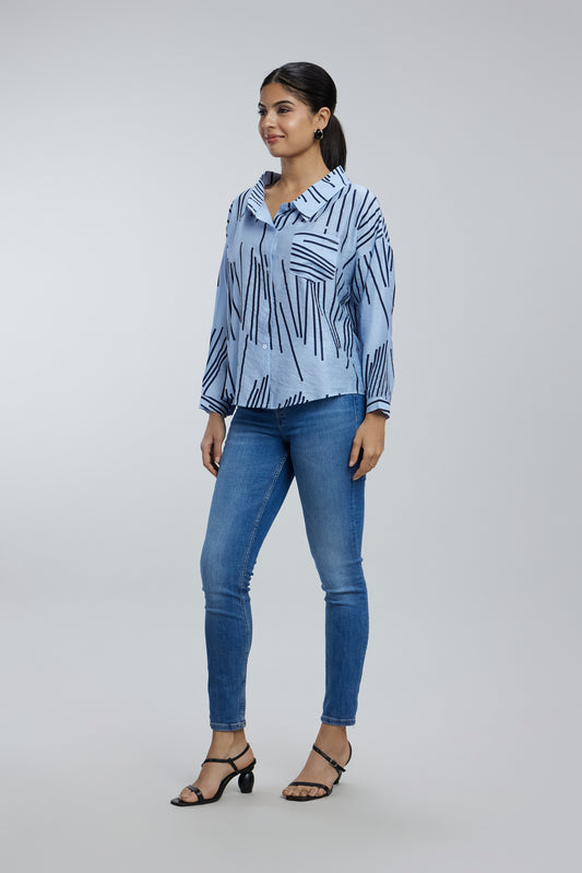 2 Sided Collar Button Shirt