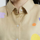 Oversized Beige Heart Shirt