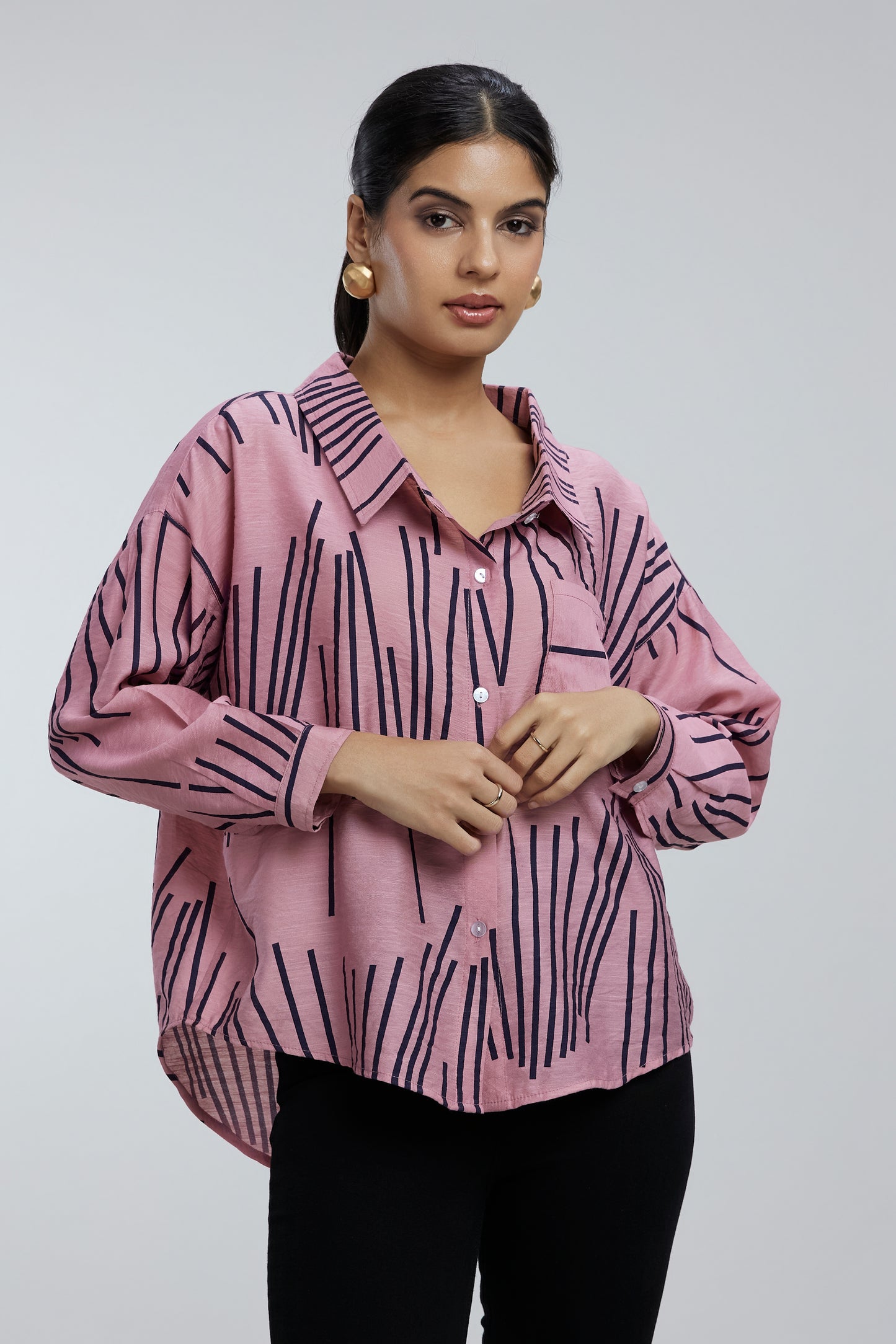2 Sided Collar Button Shirt