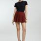 Pleated short skirt