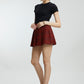 Pleated short skirt