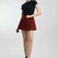 Pleated short skirt