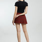 Pleated short skirt