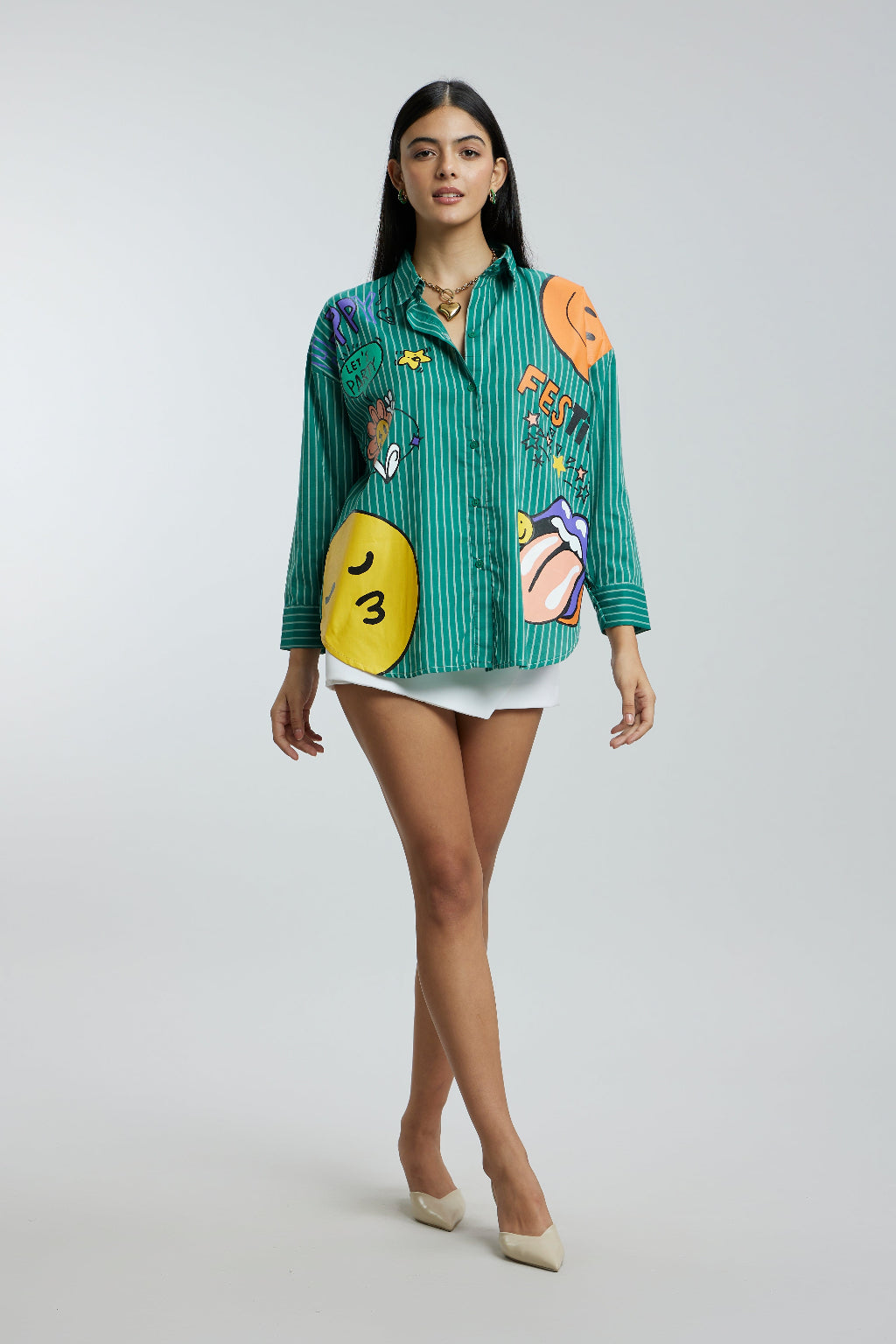 Oversized Green Fun Shirt