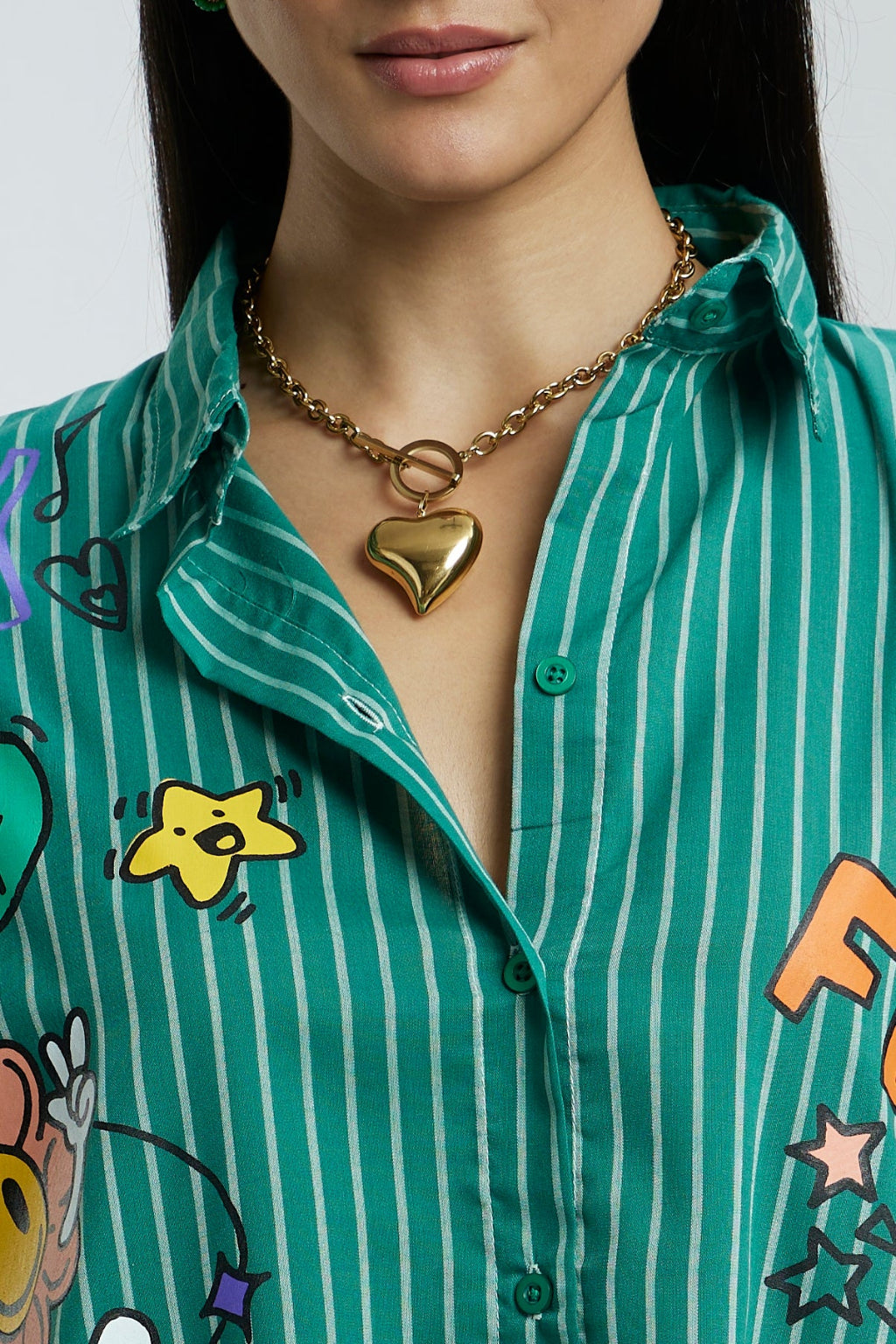 Oversized Green Fun Shirt