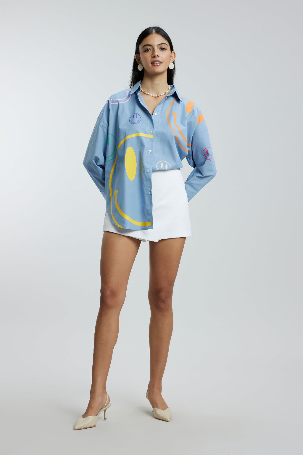 Colourful Smileys Oversized Shirt