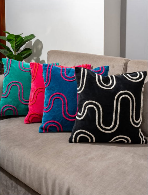 Colorful patterned pillows