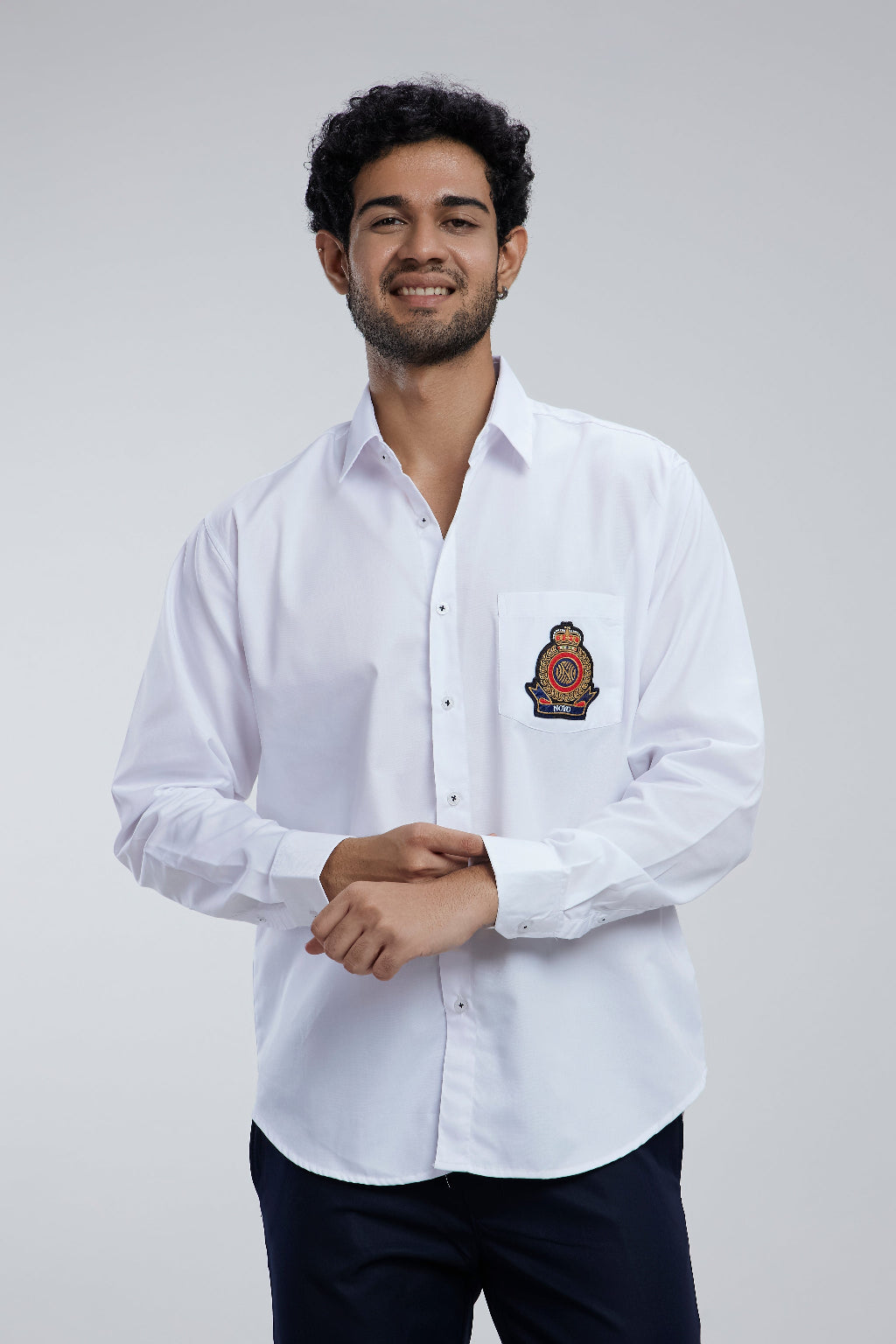 Regular Cotton Shirt with patch