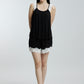 Stretchable paded Lace Nightsuit