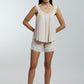 Stretchable paded Lace Nightsuit