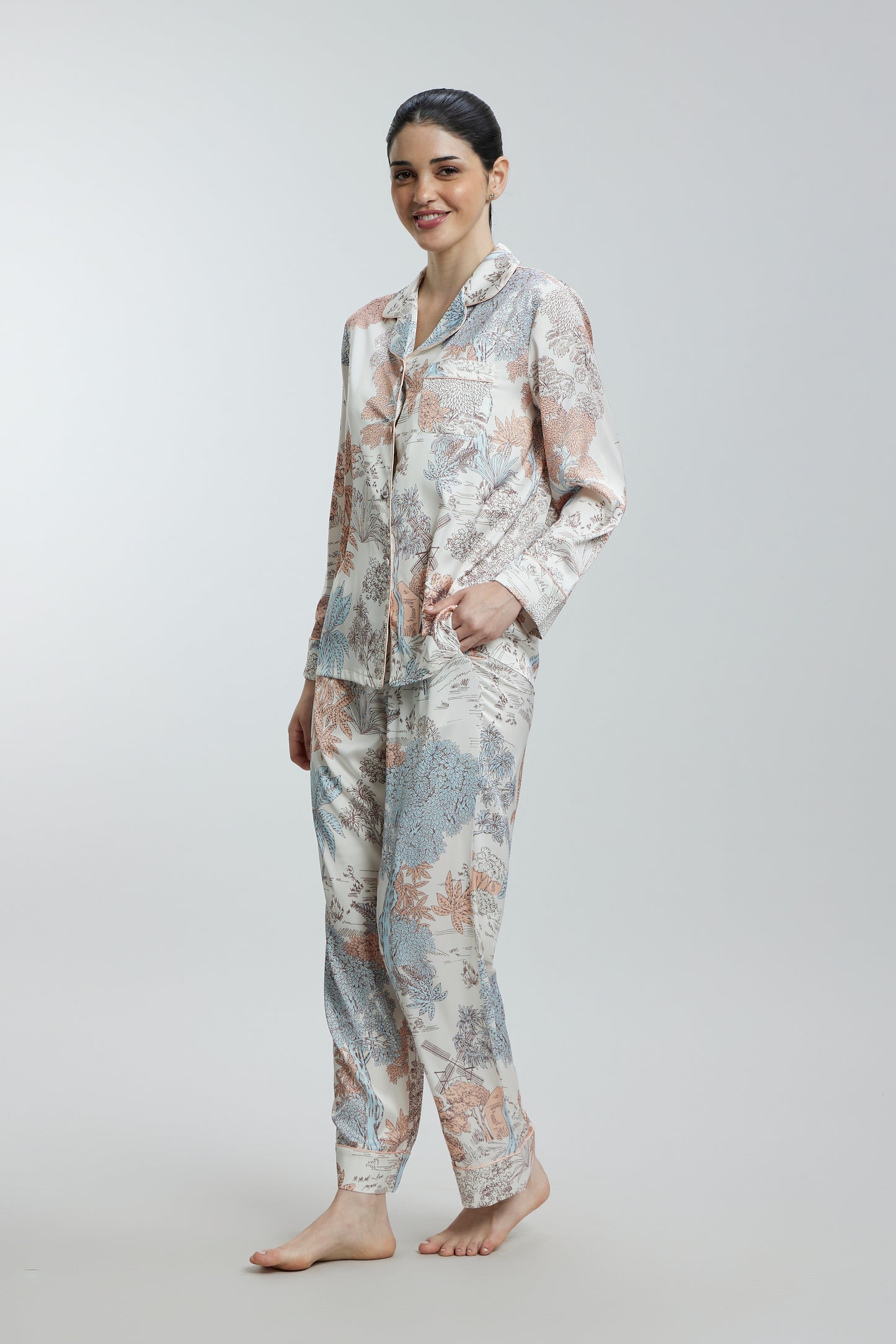 Fun Prints Satin Nightsuits