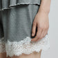 Stretchable paded Lace Nightsuit