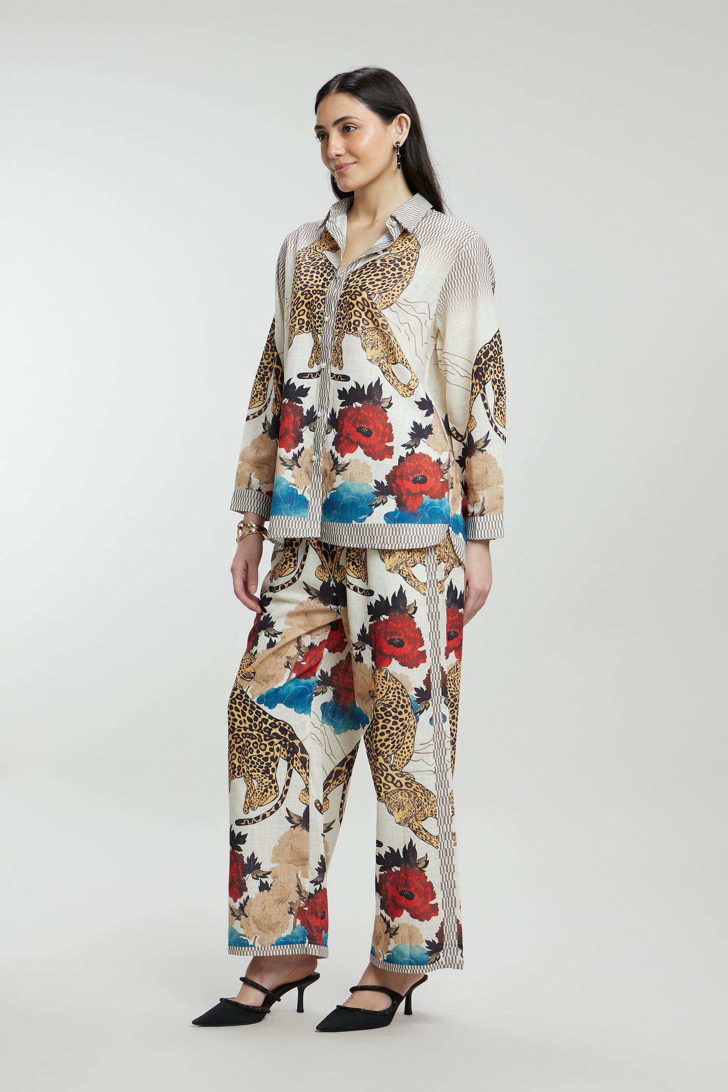 Cheetah Linen Co-ord Sets