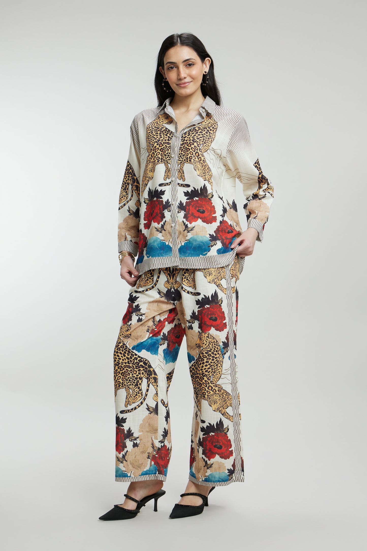 Cheetah Linen Co-ord Sets