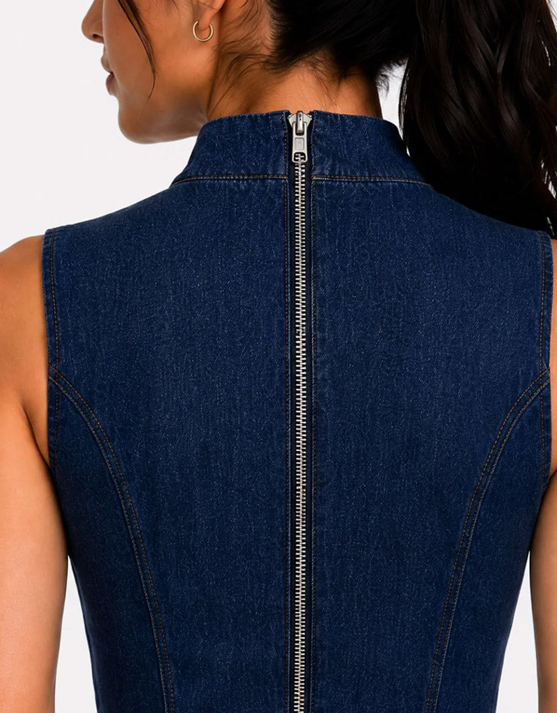 Zip & Slay Denim Dress