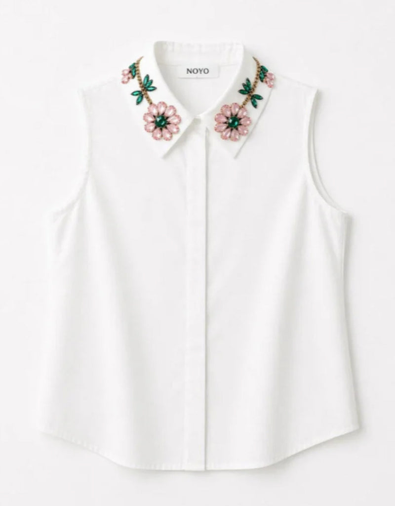 Statement Collar White Shirt