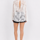 Lace Me Away Button-Up Shirt