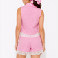Rosy Gingham Co-ord Set