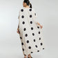 Beige & Gold Foil Dots Muslin Kaftan