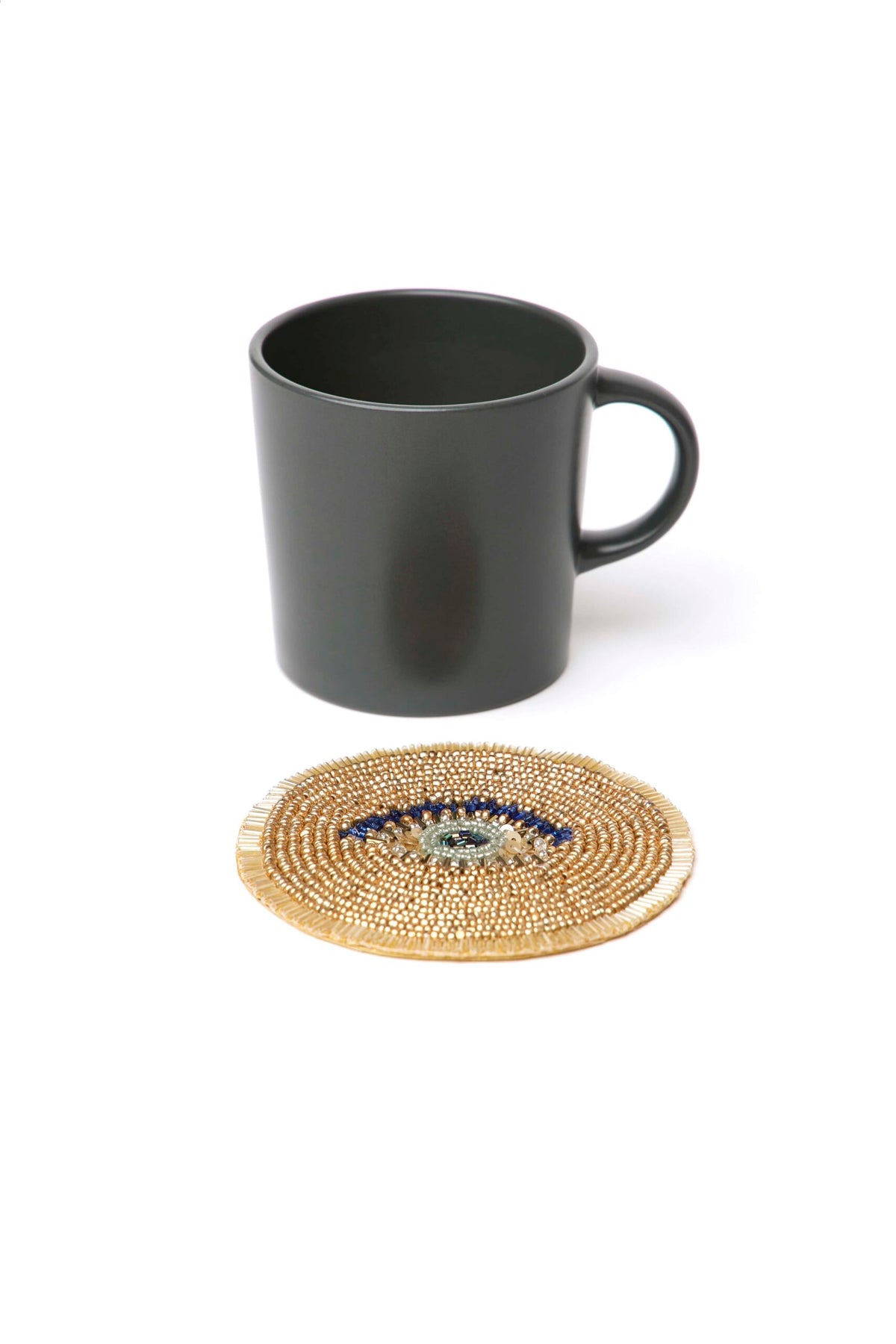 Beaded Evil Eye Coasters