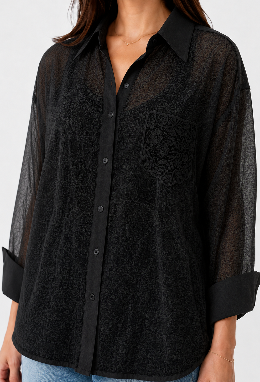 Lace Escape Sheer Shirt