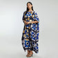 Blue & Gold Foil Big Dots Muslin Kaftan