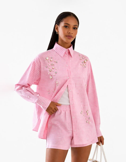 Pretty in pink shorts co-ord set