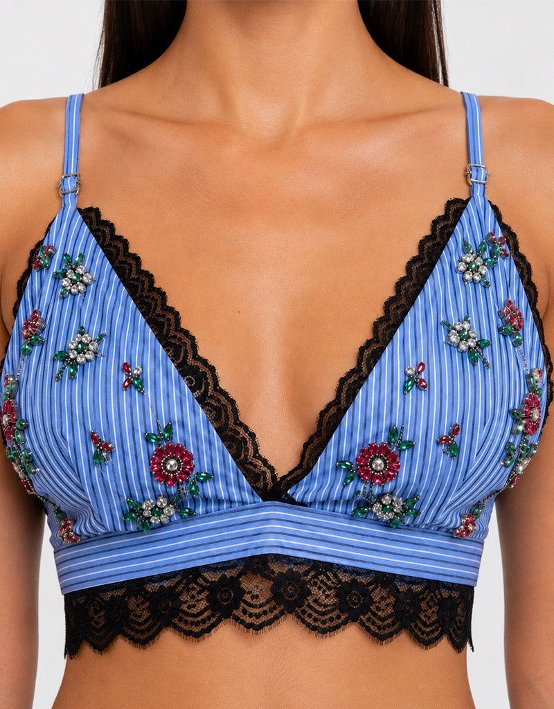 Azure Blossom Embellished Set