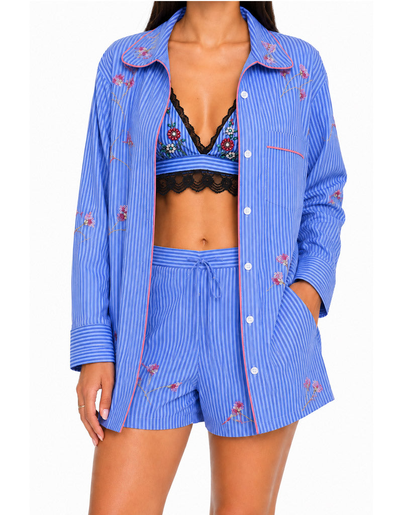 Azure Blossom Embellished Set