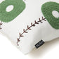Cotton Cushion cover with green circle embroidery