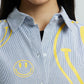 Oversized Shirt with Yellow Smileys