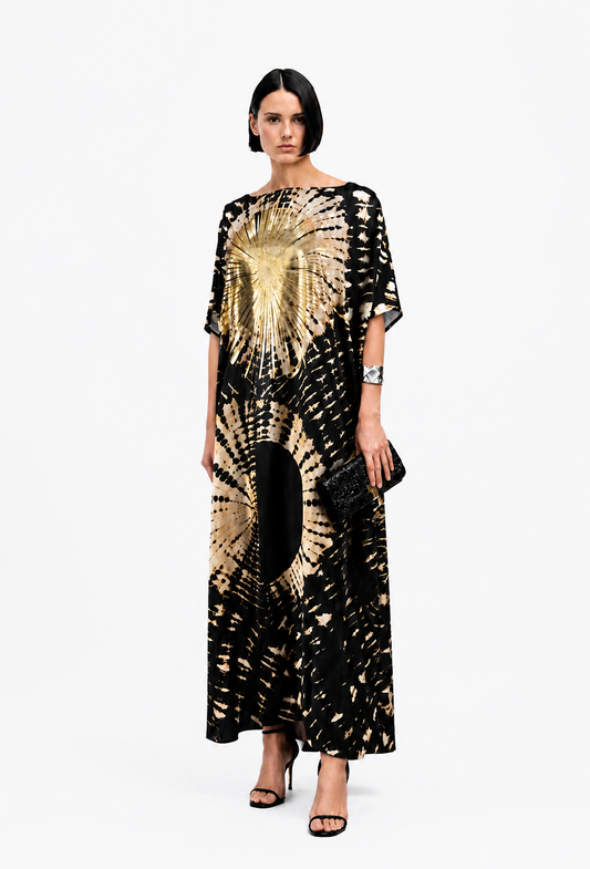 Sunburst Noir Kaftan