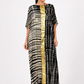 Noir Gold Panel Tie-Dye Luxe Kaftan