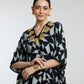 Diamond Pattern Short Muslin Kaftan