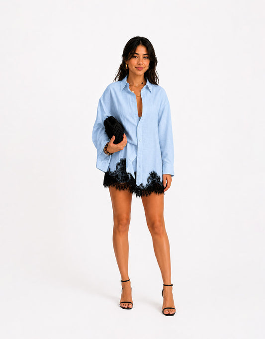 Lace shorts co-ord set