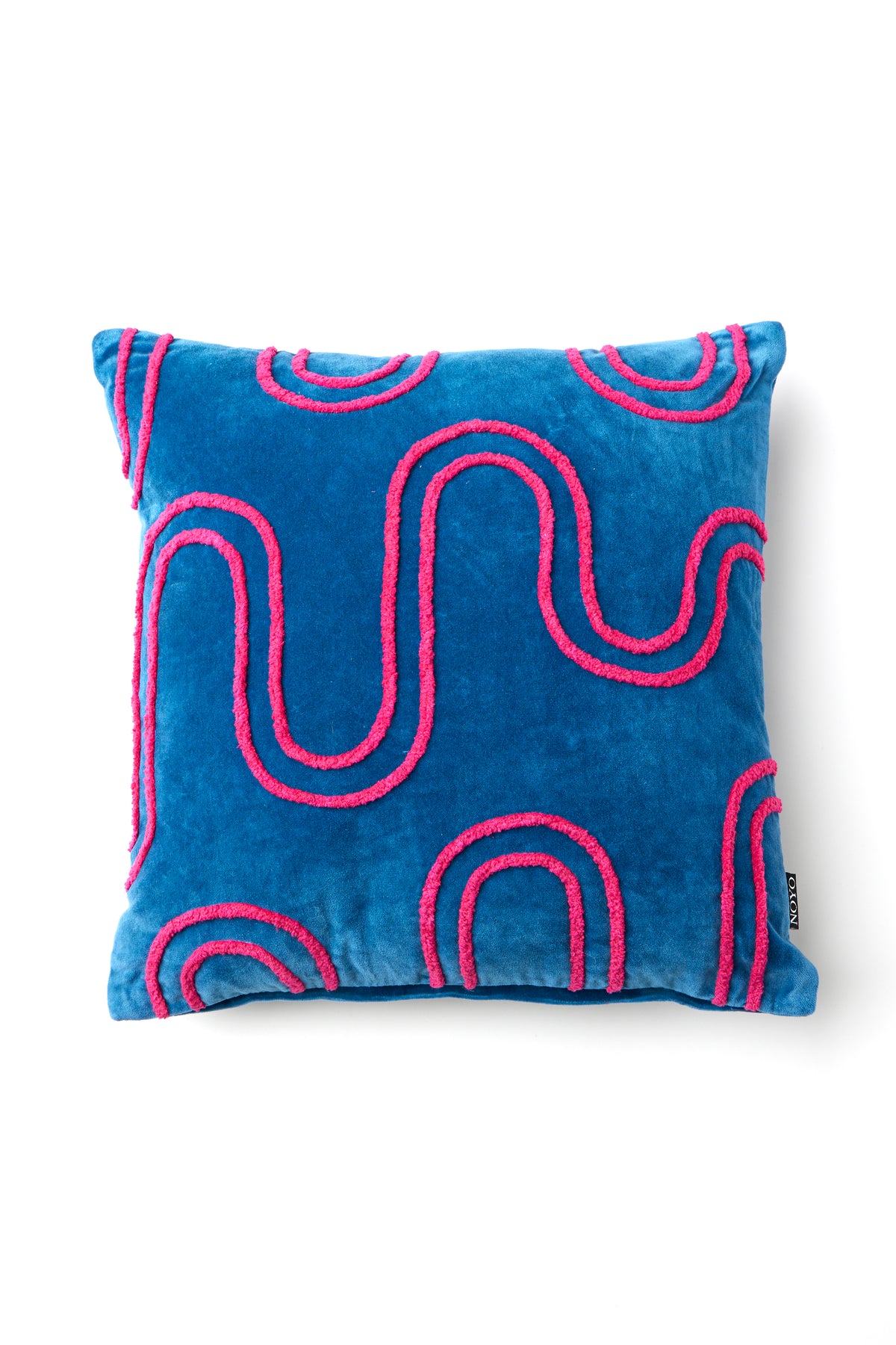 Velvet Cushion Cover with chenille waves