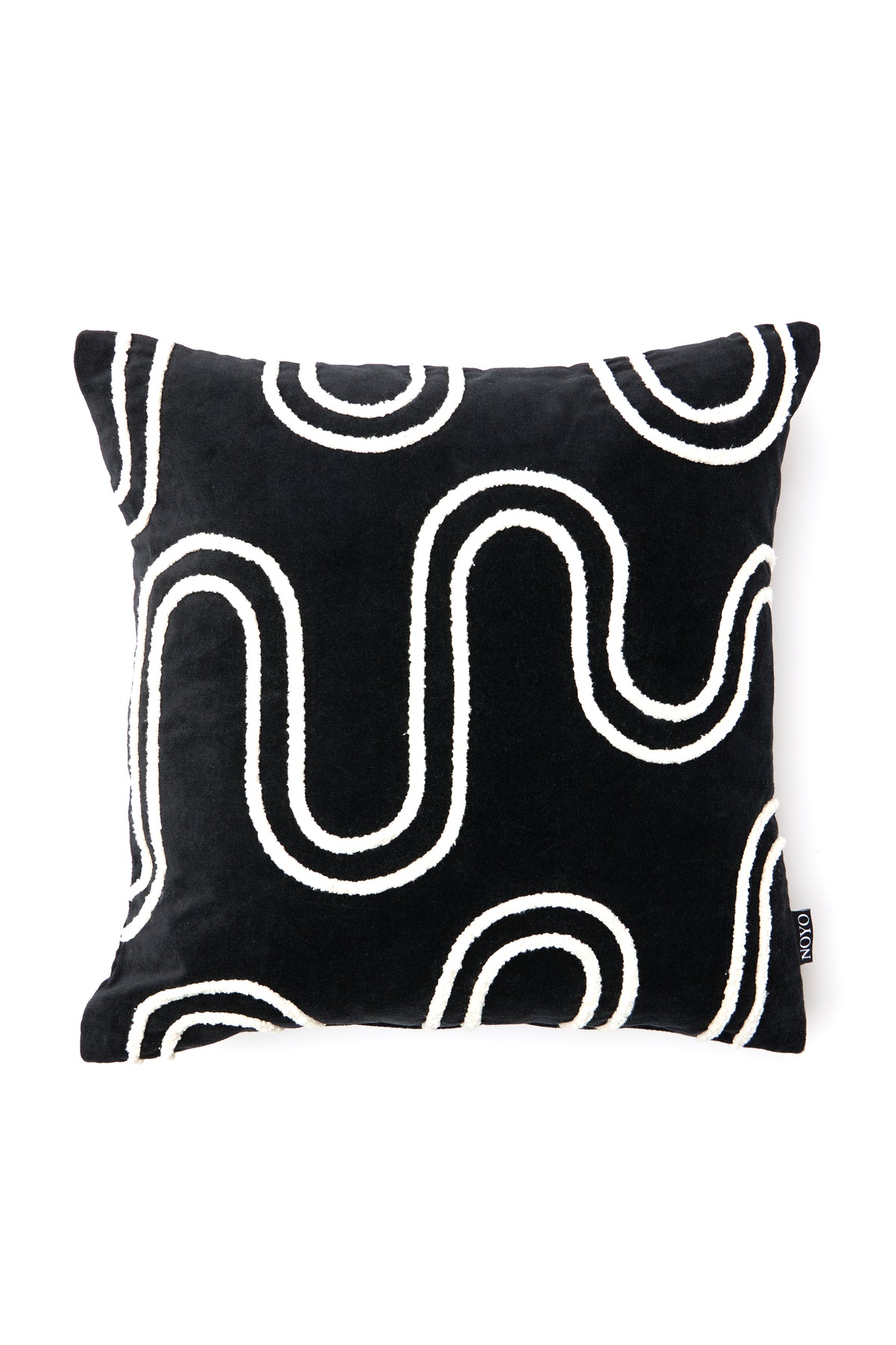 Velvet Cushion Cover with chenille waves