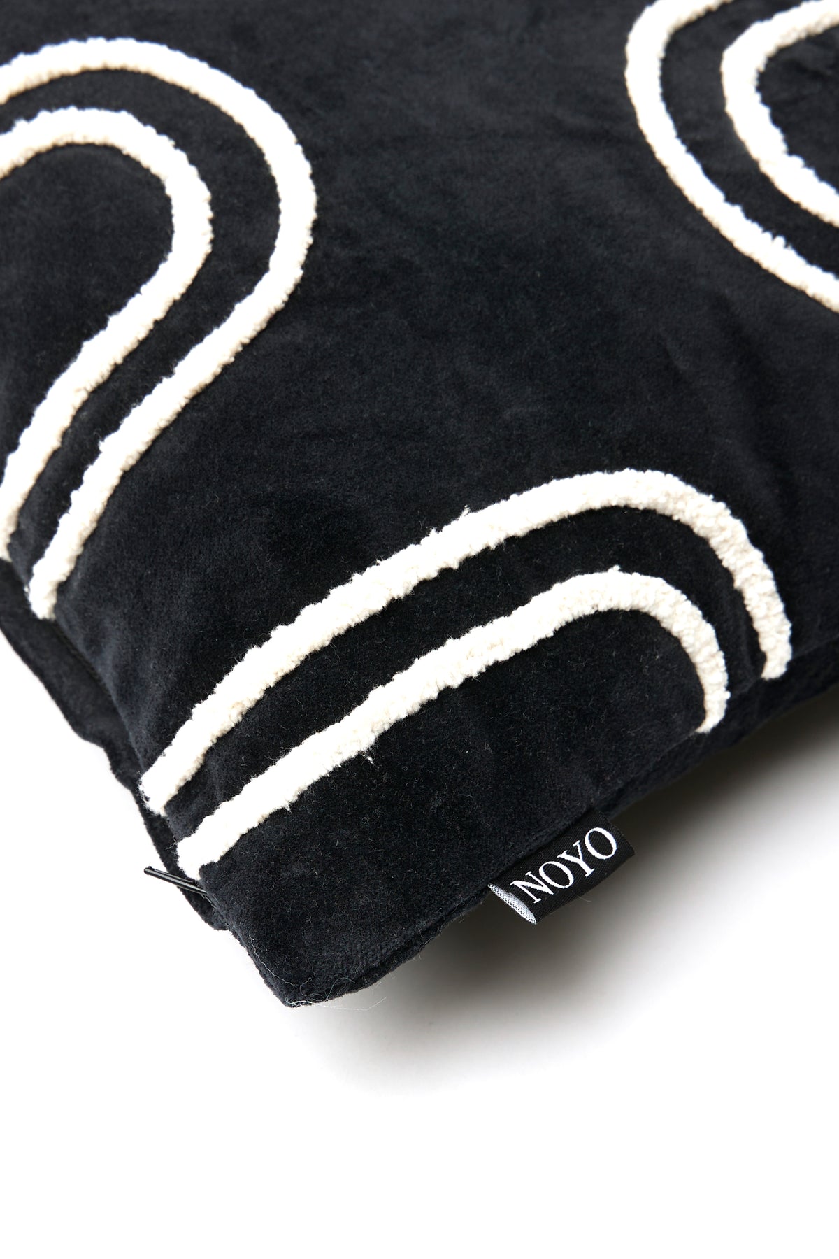 Velvet Cushion Cover with chenille waves