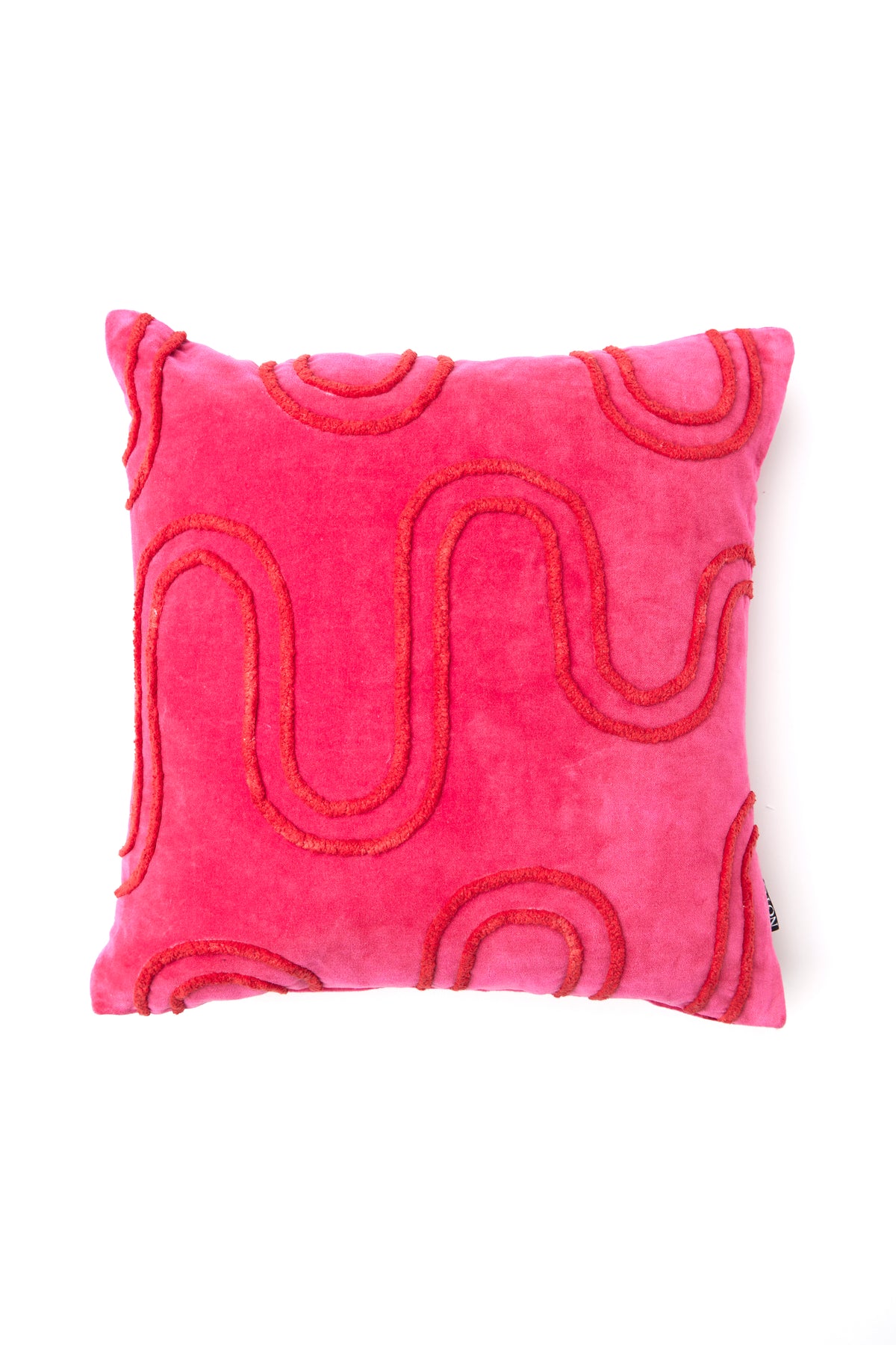 Velvet Cushion Cover with chenille waves