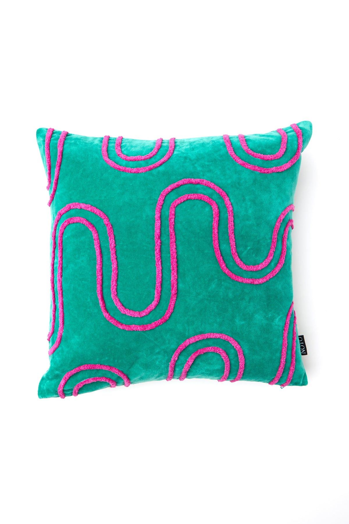 Velvet Cushion Cover with chenille waves