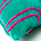 Velvet Cushion Cover with chenille waves