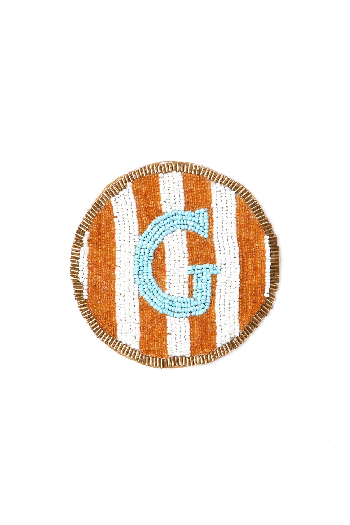 Beaded Handmade Initial Coasters.
