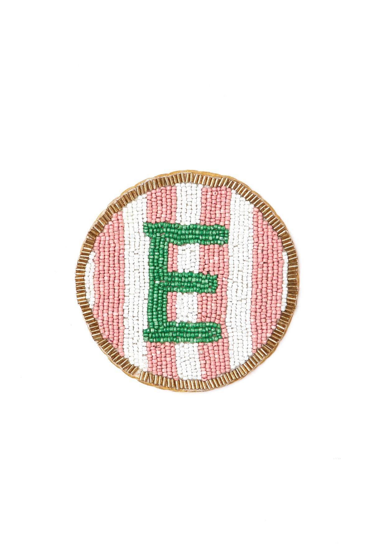 Beaded Handmade Initial Coasters.