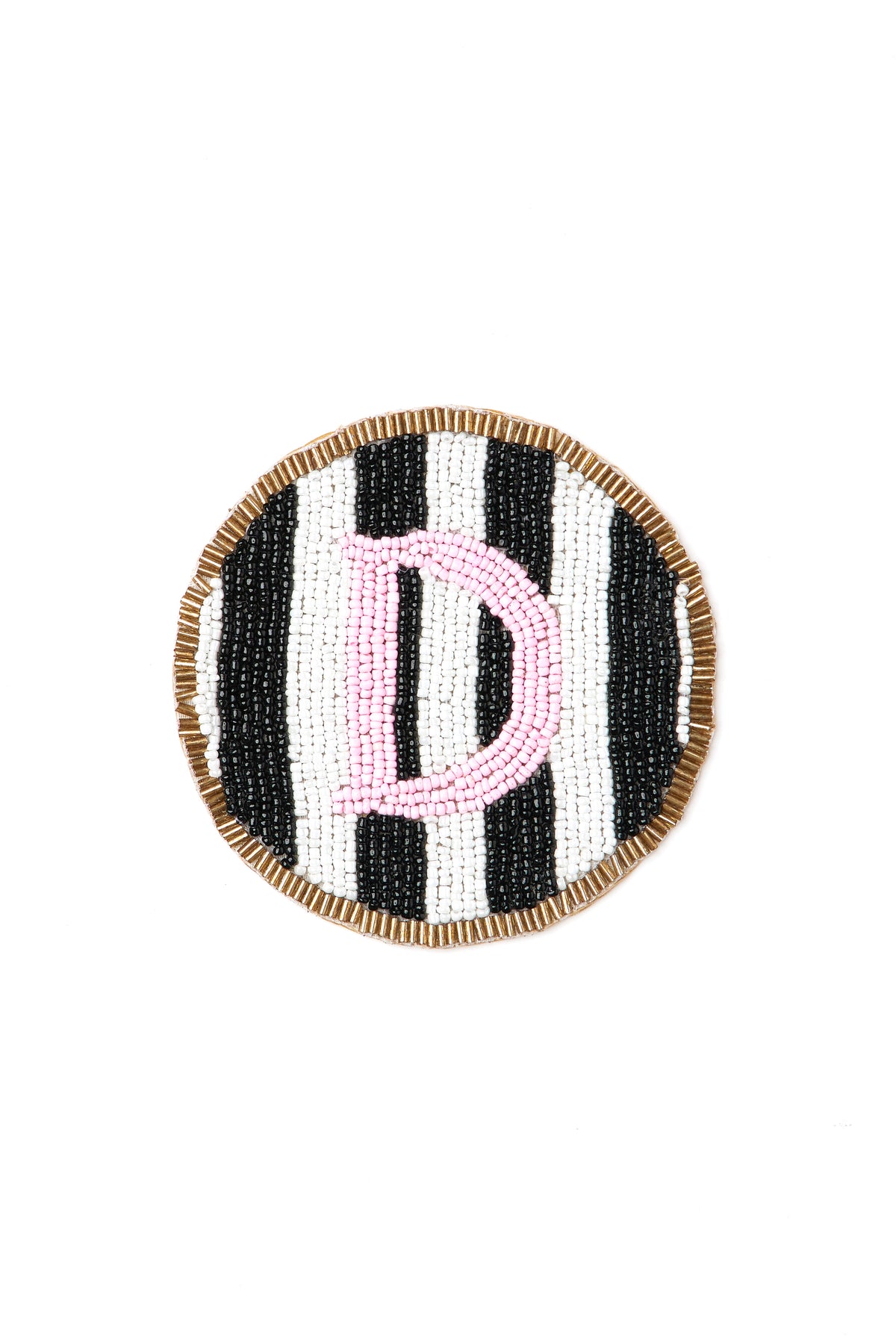 Beaded Handmade Initial Coasters.