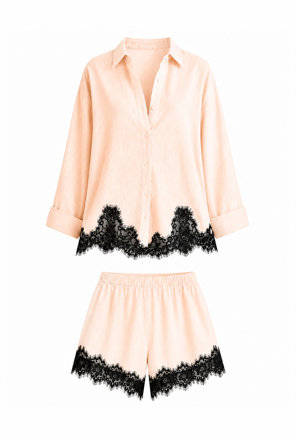 Lace shorts co-ord set